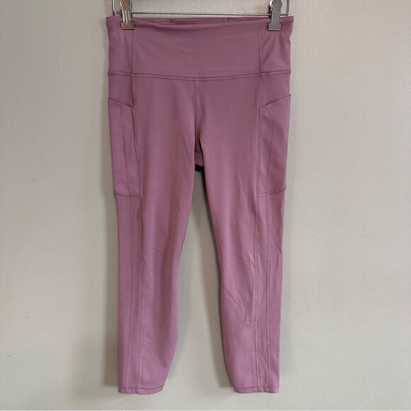 Athleta Ultimate Stash 7/8 High Rise Active Tight Leggings Sugarplum Mauve - Picture 6 of 9